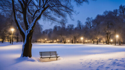 park with winter