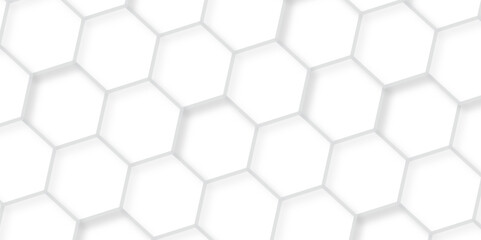 Abstract background white, gray hexagon with seamless geometric pattern texture design. futuristic geometry pattern honeycomb mosaic texture design. hexagon grid minimalist mesh cell texture design.
