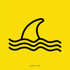 Obraz premium Vintage surf design template for surf club, surf shop, surf merch, t-shirt prints, posters, stickers and other uses.