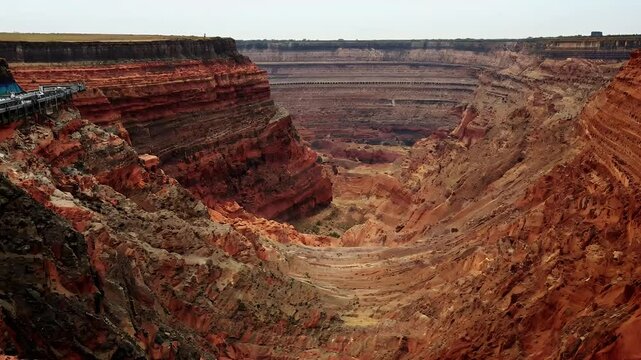4K footage provides insightful look tory modern impact one world's largest sites mine erosion eroded industry 