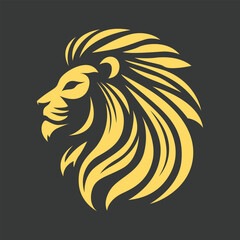 lion head logo design