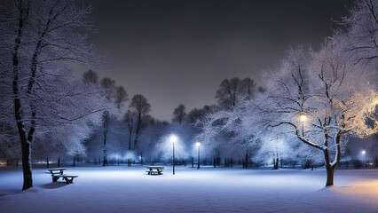 park with winter