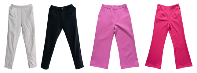Women's business trouser isolated on transparent background, PNG File