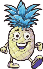 Pineapple cartoon style
