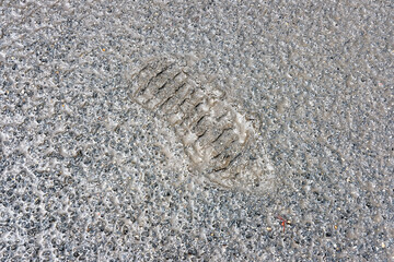 footprint in sand
