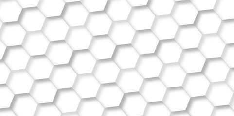 Abstract background white, gray hexagon with seamless geometric pattern texture design. futuristic geometry pattern honeycomb mosaic texture design. hexagon grid minimalist mesh cell texture design.