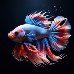 the AI Image Generator, digitally rendered fish with striking