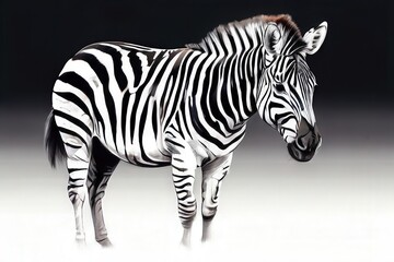 Fototapeta premium the AI Image Generator, zebra isolated on a white background
