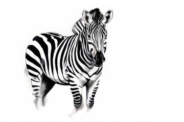 Fototapeta premium the AI Image Generator, zebra isolated on a white background