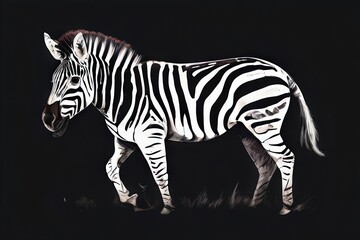 Fototapeta premium the AI Image Generator, zebra isolated on a white background