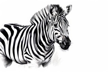 Fototapeta premium the AI Image Generator, zebra isolated on a white background