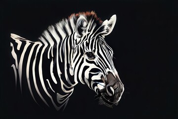 Fototapeta premium the AI Image Generator, zebra isolated on a white background