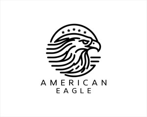 American Eagle logo design icon symbol vector illustration.