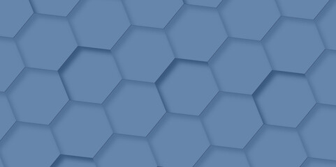Abstract background blue color hexagon with seamless geometric pattern texture design. futuristic geometry pattern honeycomb mosaic blue texture design. hexagon minimalist mesh cell texture design.