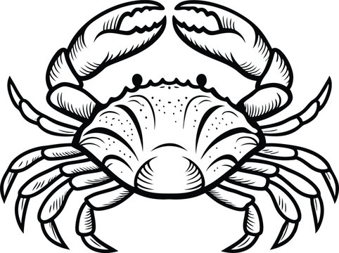recommend clip art: crab silhouette, crab icon black vector seafood