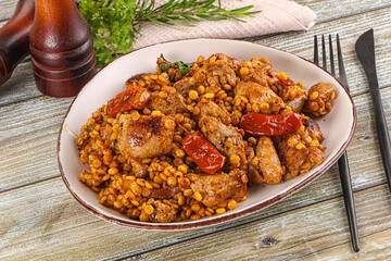 Rasted chicken meat with ptitim
