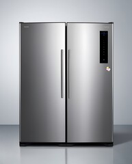 Stainless Steel French Door Refrigerator with Digital Display