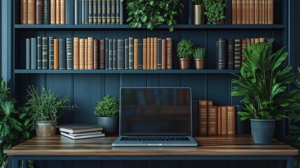 E-Learning Platform Website Mockup. Generative AI