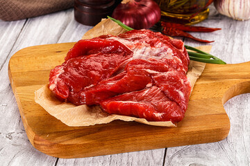 Raw beef meat for cooking