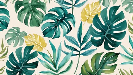 Tropical Leaf Watercolor Illustration