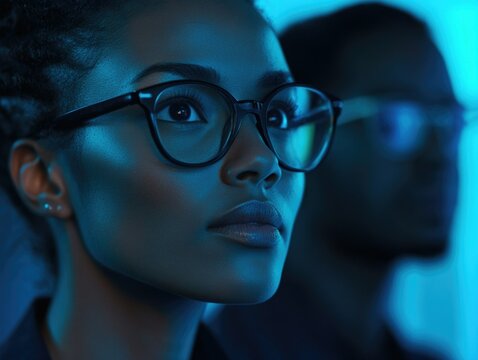 Tech-Savvy Professionals in a Modern Workplace