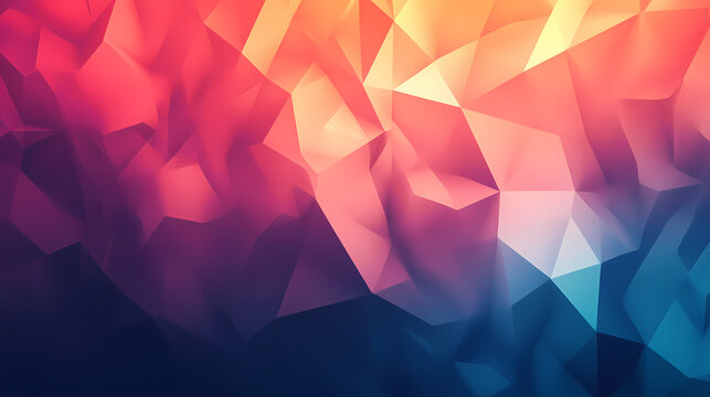 Sunset drive theme abstract background triangles trianglify colorful beautiful simple pattern design wallpaper illustration texture. Futurity. Illustration