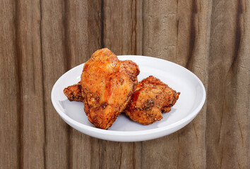 Grilled Chicken Breast Marinated in Pepper food on brown old wood