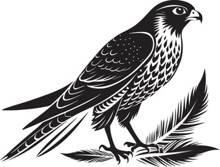 Obraz premium gyrfalcon vector illustration printable design