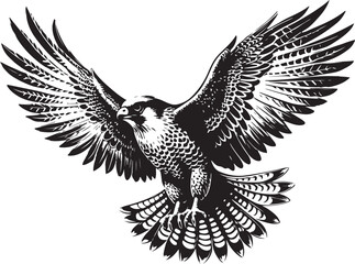 Fototapeta premium gyrfalcon vector illustration printable design
