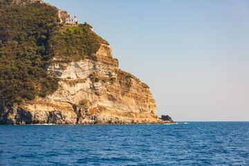 Isola di Ischia. Forio, Ischia ponte e il porto, un mare e un paesaggio marino nella provincia di...
