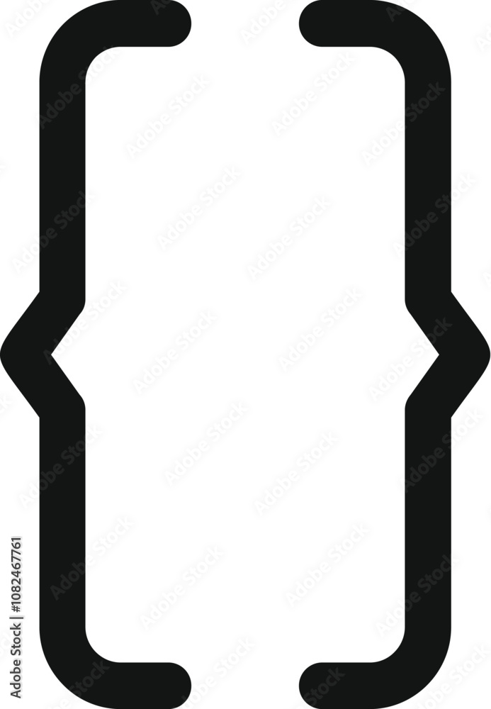 Poster simple and bold curly brackets symbolize a code block in programming languages