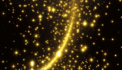 Obraz premium yellow sparkle particle light fall transparent background