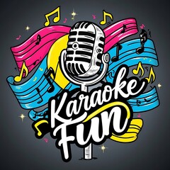 Karaoke Fun: A Colorful and Vibrant Logo