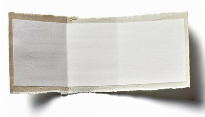 Fototapeta premium white torn paper piece label grunge tape