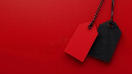 High-End Product Tags on an Elegant Backdrop Black Friday