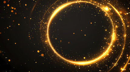 A dazzling gold disco lights frame creates vibrant atmosphere, perfect for events and celebrations. radiant lights and sparkling effects enhance festive mood. Radiant. Illustration