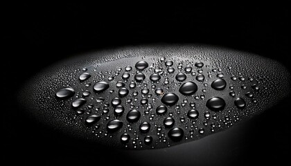 water droplets on black background