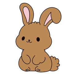 Colorful rabbit drawing