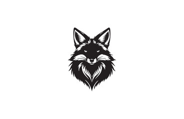 fox silhouette vector outline art illustration logo design