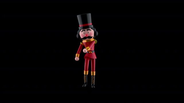 Christmas Nutcracker Dance 2, Animation.Full HD 1920&times;1080. Alpha Transparent.