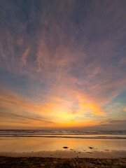 Golden Sunset Over the Ocean. Golden Sunset Over the Ocean