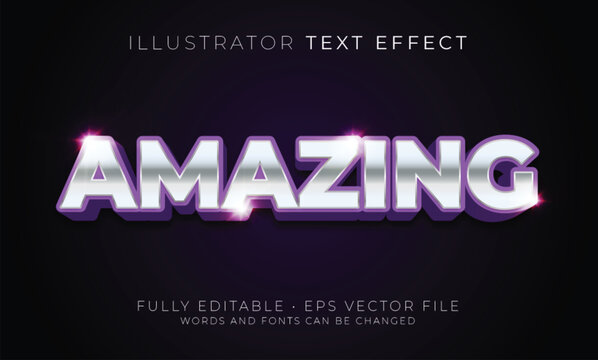 Amazing text effect with 3d style
