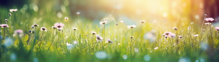 Sun-kissed Meadow: A Serene Spring Landscape