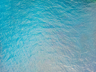 Vibrant Aerial View Of Crystal Clear Blue Ocean Waters