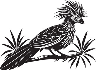 Naklejka premium hoatzin vector bird illustration design transparent background