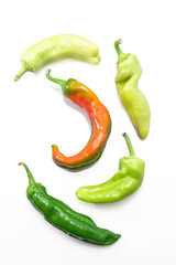 composition of Italian sweet bell pepper, red and green, Capsicum annuum