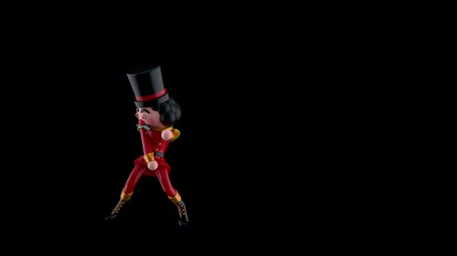 Christmas Nutcracker Dance 3, Animation.Full HD 1920&times;1080. Alpha Transparent.