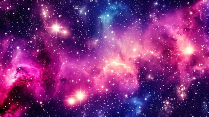 Obraz premium Explore the cosmic wonders a journey through the colorful galaxy filled with stars and nebulas