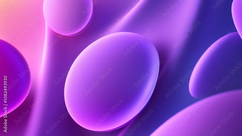 Poster purple gradient abstract background with soft shadow circles, ideal for blurred design elements, com