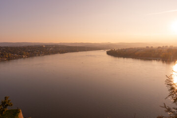  View of the Danube in the evening, Novi Sad , Serbia